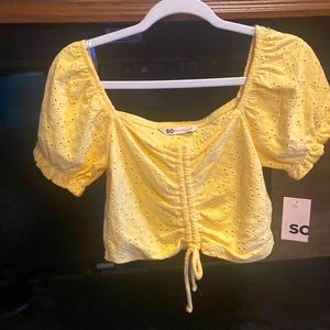 Yellow fitted top
